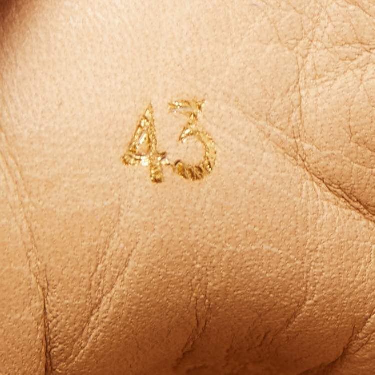 Pre Owned Christian Louboutin Blue Suede Louis Junior Spikes Sneakers Size 43