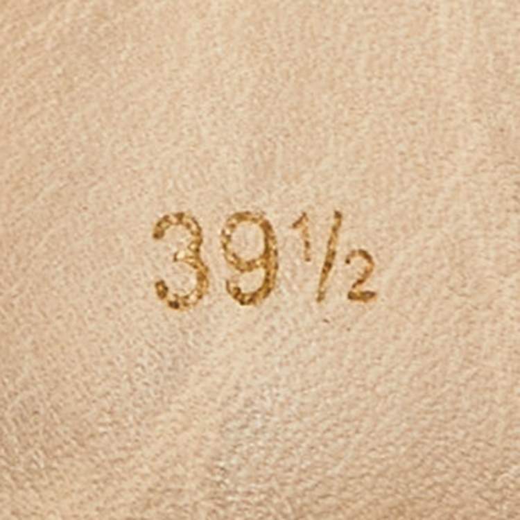 Pre Owned Christian Louboutin Beige Leather Louis Spike High Top Sneakers Size 39.5