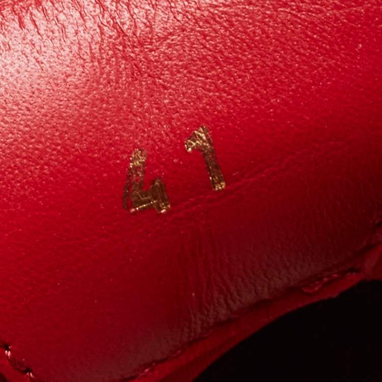 Pre Owned Christian Louboutin Navy Blue Fabric Spike Sock Sneakers Size 41