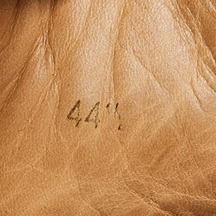 Pre Owned Christian Louboutin Metallic Gold Python High Top Sneakers Size 44.5