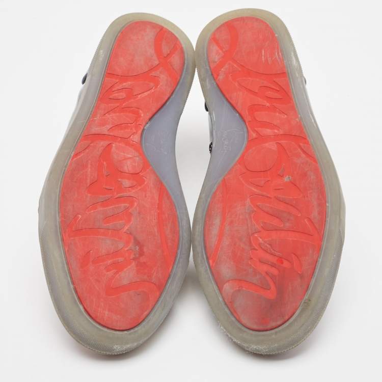 مملوكة مسبقًا Christian Louboutin Multicolor Patent Gondola Strass Low Top Sneakers Size 42.5