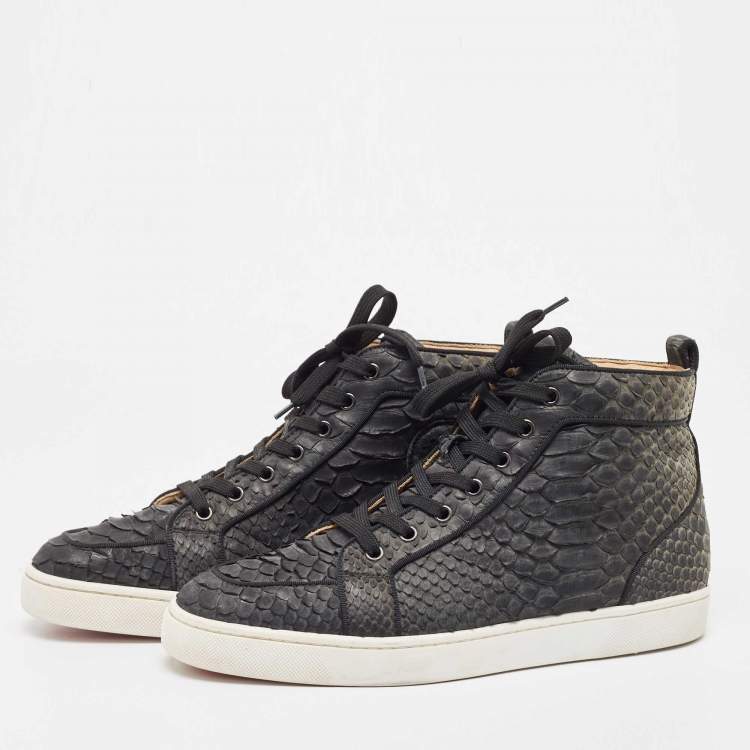 Christian Louboutin Two Tone Python Rantus Orlato High Top Sneakers Size 43 Christian Louboutin TLC