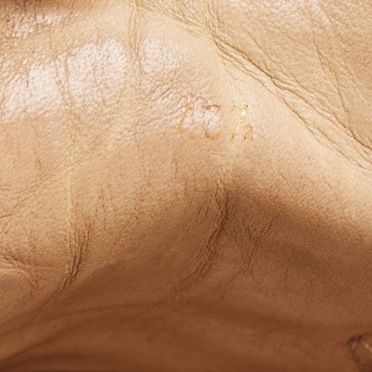 Pre Owned Christian Louboutin White Leather Louis Junior Spike Low Top Sneakers Size 43.5