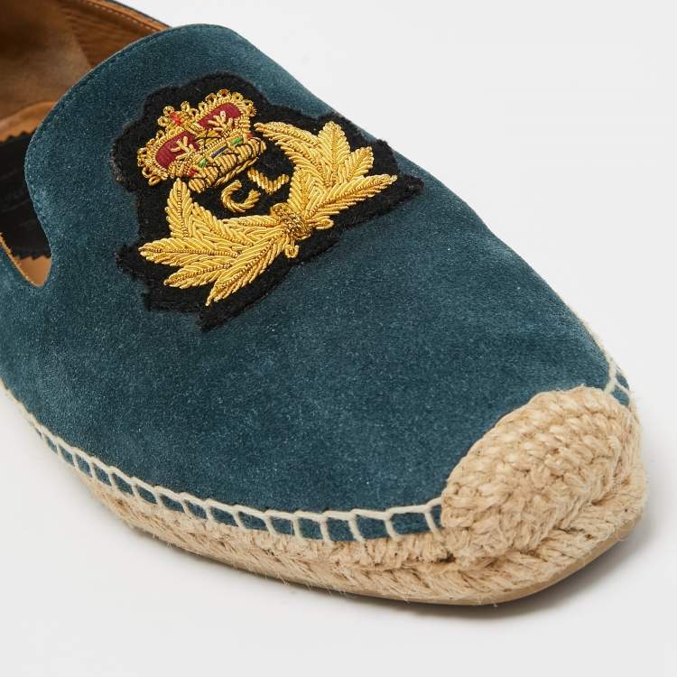 Pre Owned Christian Louboutin Blue Suede Orlato Espadrilles Size 40  