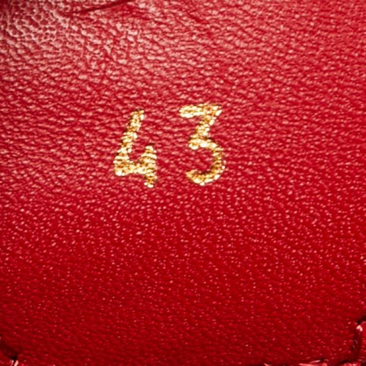 Pre Owned Christian Louboutin Denim And Leather Red-Runner Sneakers Size 43