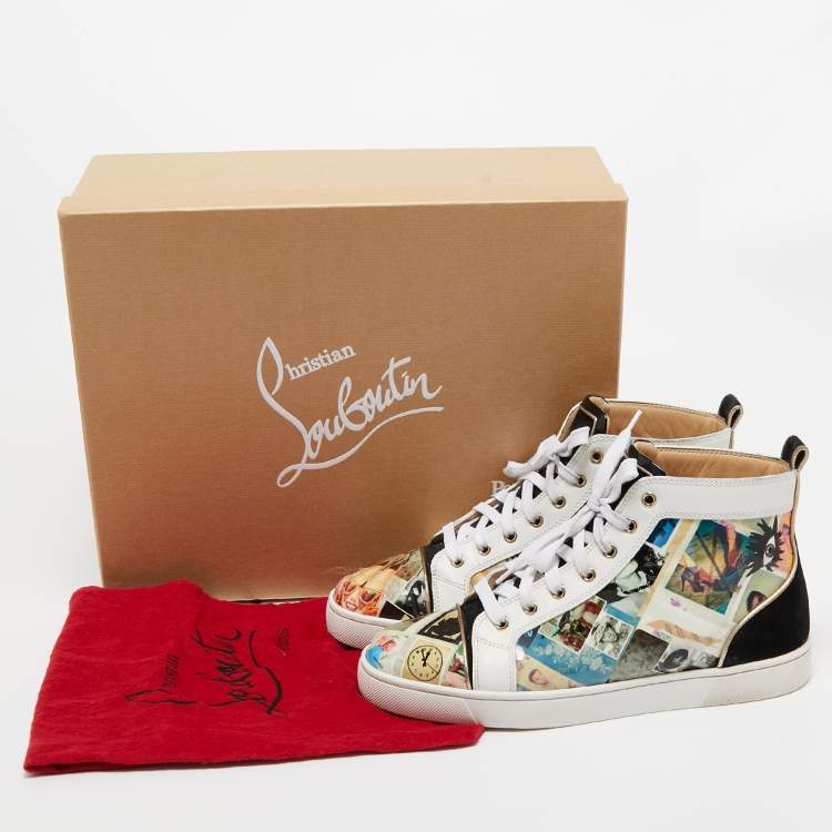 Pre Owned Christian Louboutin Multicolor Patent Leather and Suede Louis Orlato Sneakers Size 42