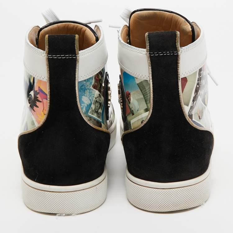 Pre Owned Christian Louboutin Multicolor Patent Leather and Suede Louis Orlato Sneakers Size 42