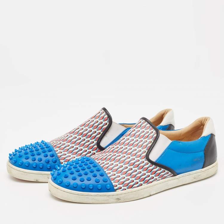 Christian louboutin shoes men on sale blue