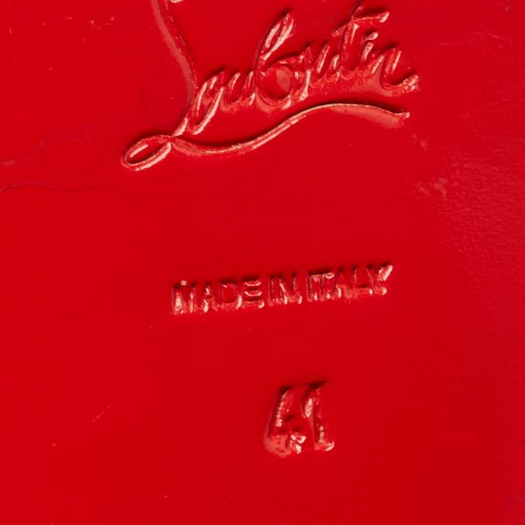 Pre Owned Christian Louboutin Multicolor Patent and Suede Greggo Lace Up Oxford Size 41