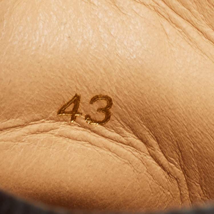 Pre Owned Christian Louboutin Black Leather Orlato Low Top Sneakers Size 43