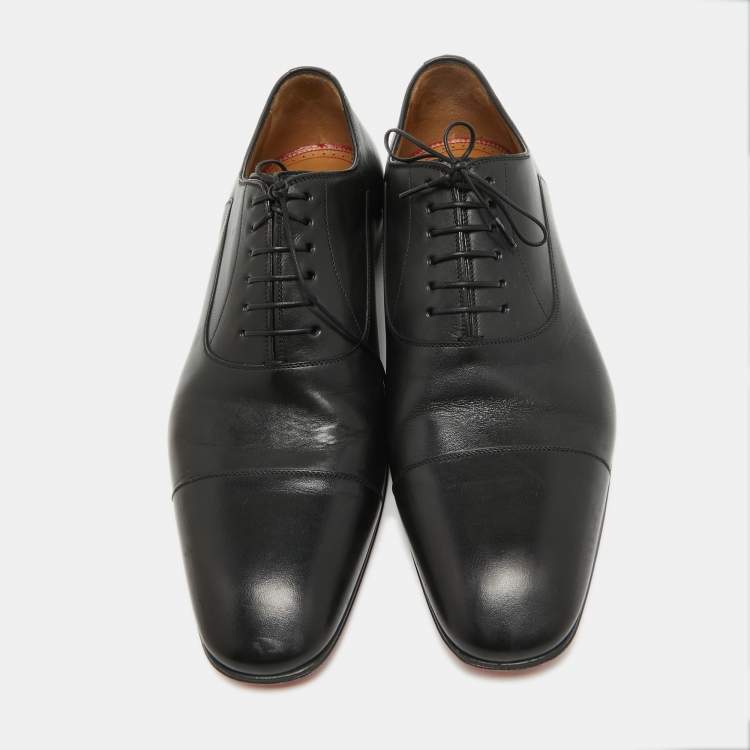 Pre Owned Christian Louboutin Black Leather Greggo Oxfords Size 43
