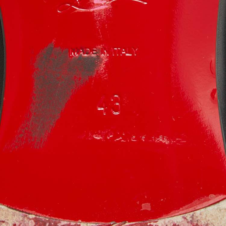 Pre Owned Christian Louboutin Black Leather Greggo Oxfords Size 43