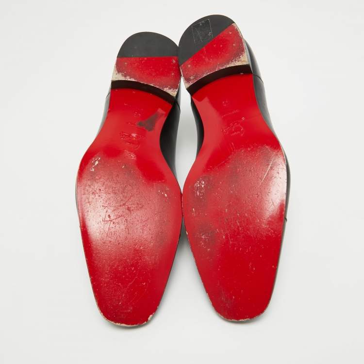 Pre Owned Christian Louboutin Black Leather Greggo Oxfords Size 43