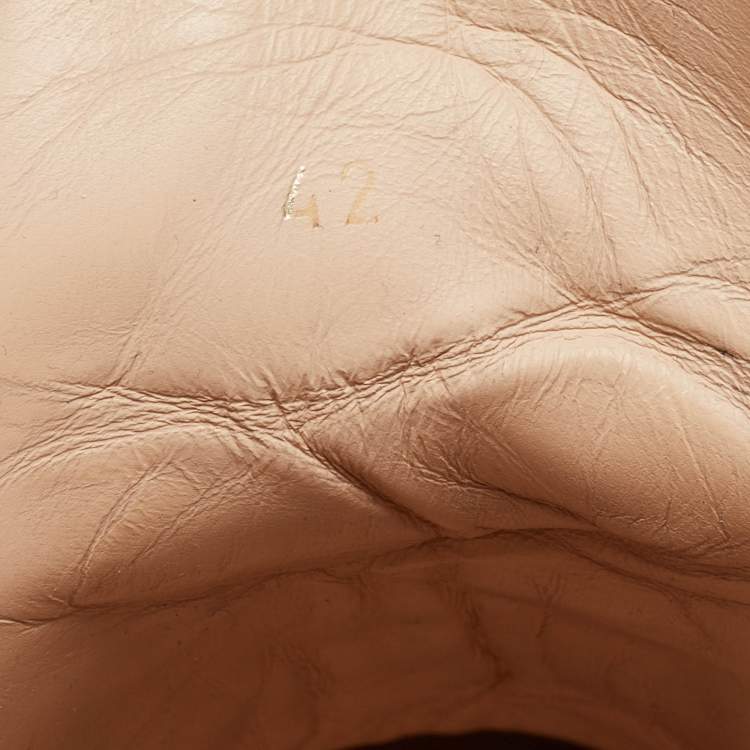 Pre Owned Christian Louboutin White Leather  Pik Pik Louis High Top Sneakers Size 42