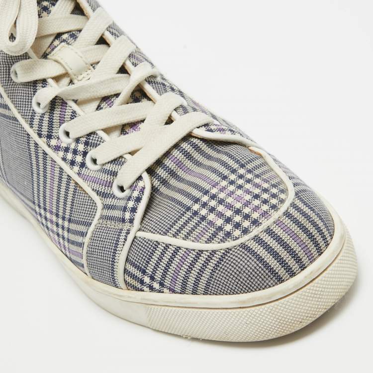 Pre Owned Christian Louboutin  Monochrome Canvas Rantus Orlato Sneakers Size 41