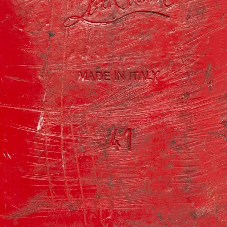 Pre Owned Christian Louboutin Black Velvet Spooky Spikes Smoking Slippers Size 41