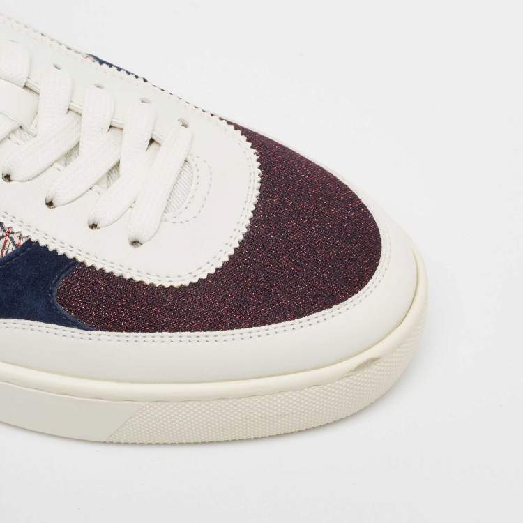 Pre Owned Christian Louboutin Multicolor Leather and Glitter Happy Rui Sneakers Size 42.5