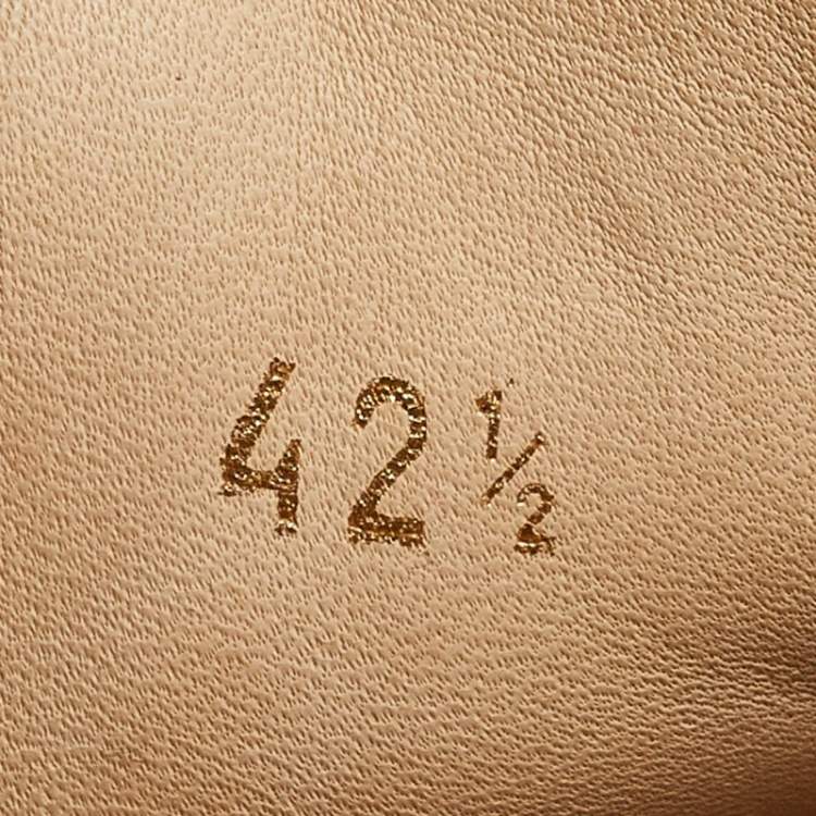 Pre Owned Christian Louboutin Turquois Blue Brogue Leather Lace Up Derby Sneakers Size 42.5