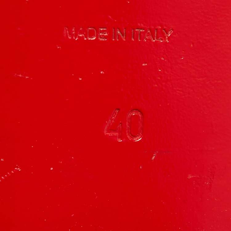 Pre Owned Christian Louboutin Metallic Glitter Dandelion Spikes Loafers Size 40