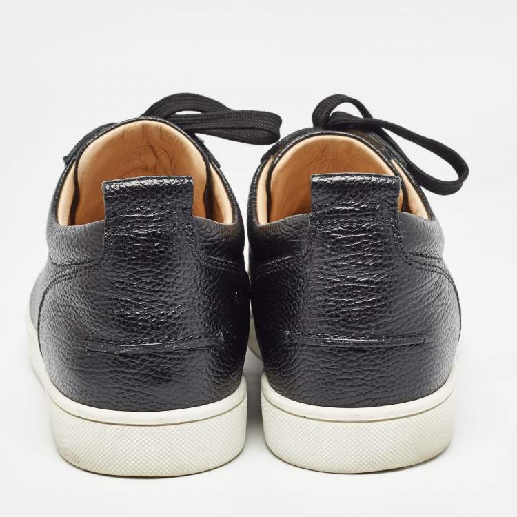 مملوكة مسبقًا Christian Louboutin Black Leather Rantulow Sneakers Size 43