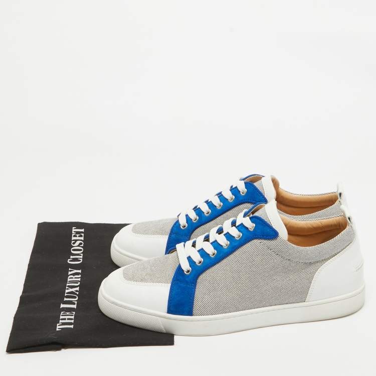 مملوكة مسبقًا Christian Louboutin Multicolor Canvas and Leather Rantulow Sneakers Size 45.5