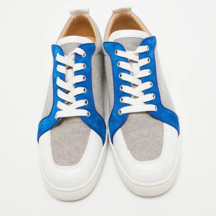 مملوكة مسبقًا Christian Louboutin Multicolor Canvas and Leather Rantulow Sneakers Size 45.5