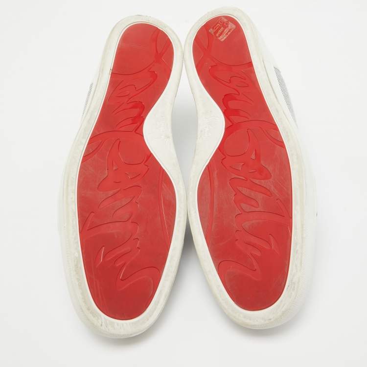 مملوكة مسبقًا Christian Louboutin Multicolor Canvas and Leather Rantulow Sneakers Size 45.5