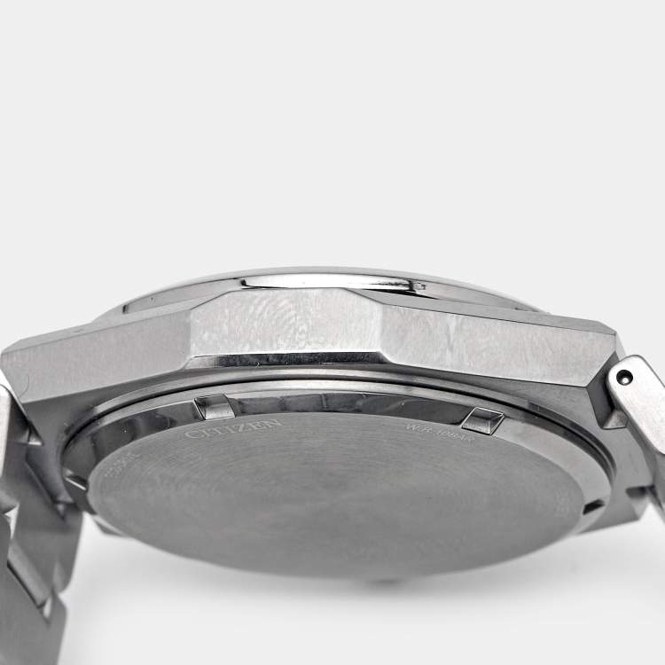 Pre Owned Citizen Zenshin Eco-Drive AW010-85L Blue Dial Duratect Super Titanium Men's Wristwatch 39 mm