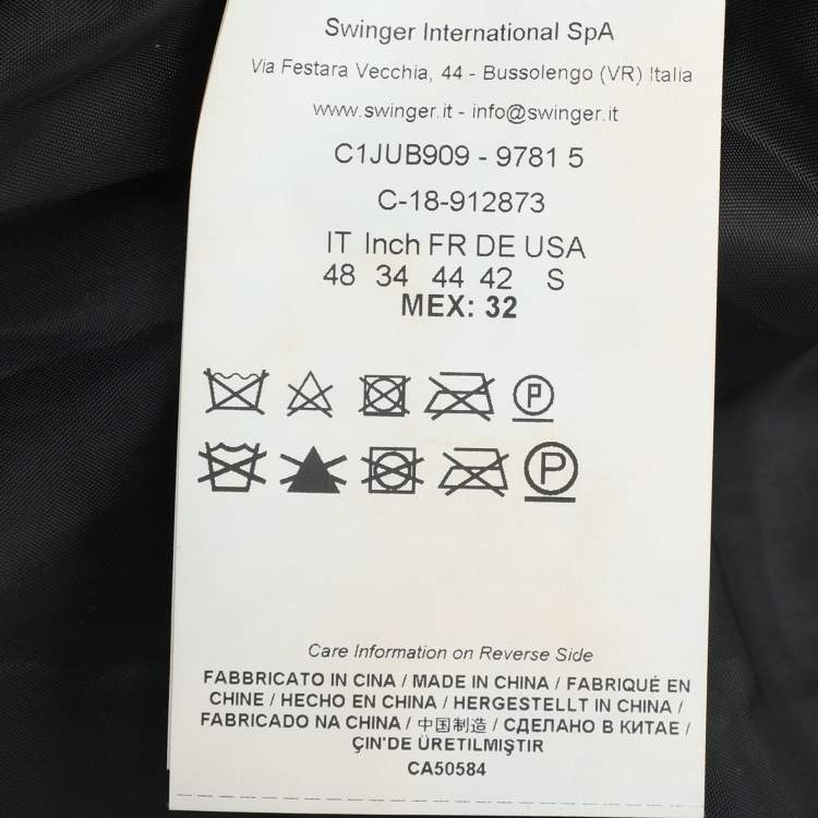 Pre Owned Class by Roberto Cavalli Dark Brown Faux Leather Logo Embroidered Removable Hoodie Jacket M