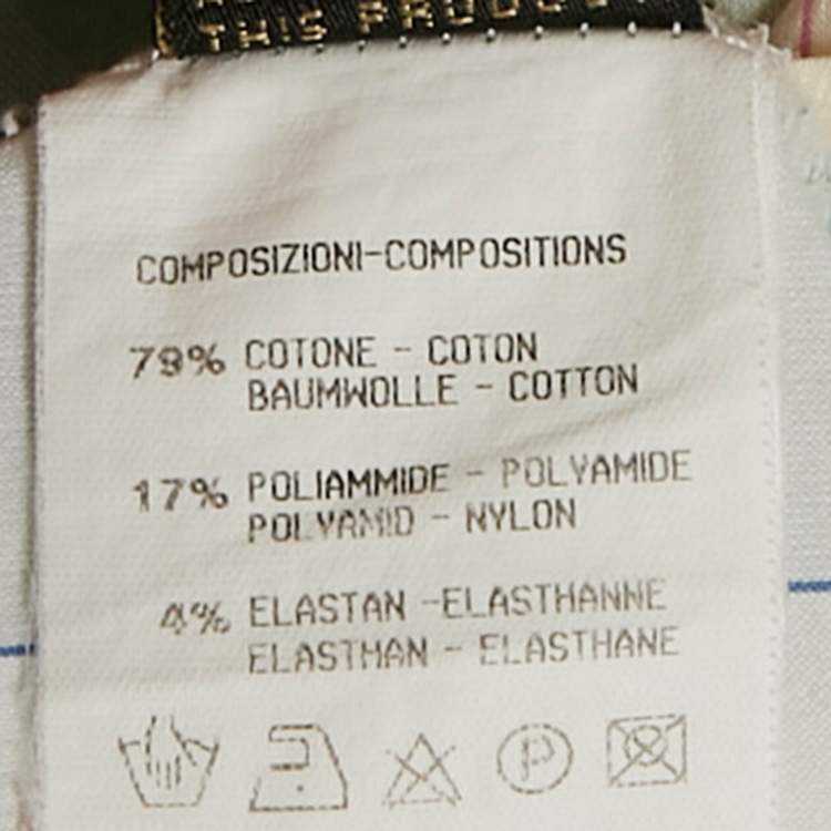 Pre Owned Class by Roberto Cavalli White Stripe Cotton Embroidery Detail Button Front Shirt XXL