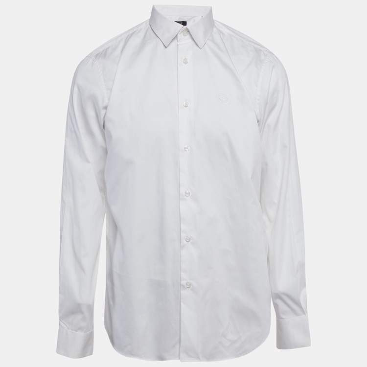 Pre Owned Class by Roberto Cavalli White Cotton Long Sleeve Shirt XXL