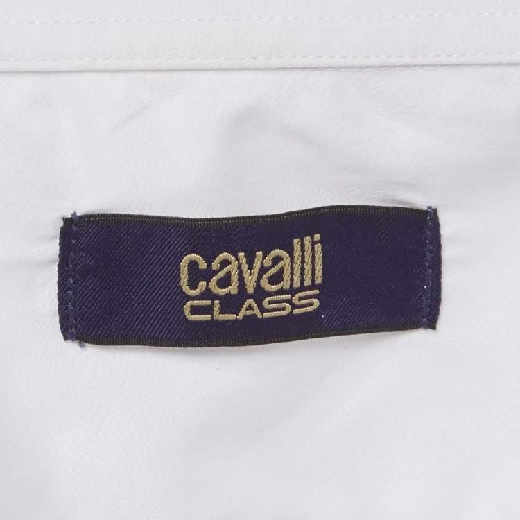 Pre Owned Class by Roberto Cavalli White Cotton Long Sleeve Shirt XXL