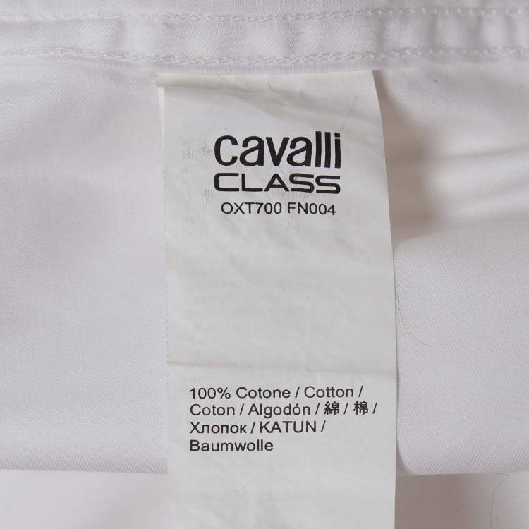 Pre Owned Class by Roberto Cavalli White Cotton Long Sleeve Shirt XXL