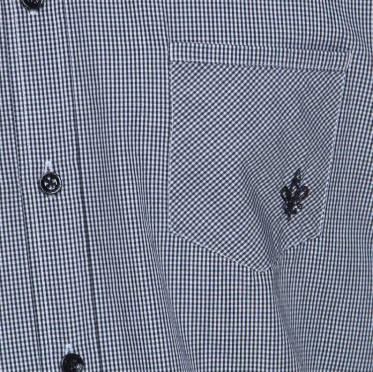 Pre Owned Class by Roberto Cavalli Gingham Checked Cotton Contrast Collar Shirt 3XL