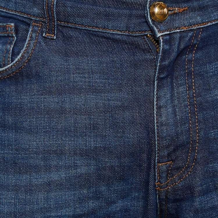Pre Owned Class by Roberto Cavalli Blue Denim Slim Fit Jeans L/Waist 35"