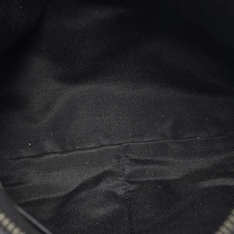 Pre Owned Coach Black Leather Wristlet Zip Pouch