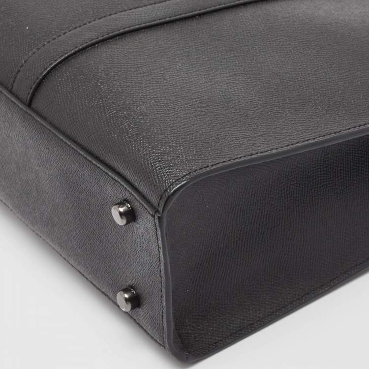 Pre Owned Coach Black Leather Gotham Folio Briefcase