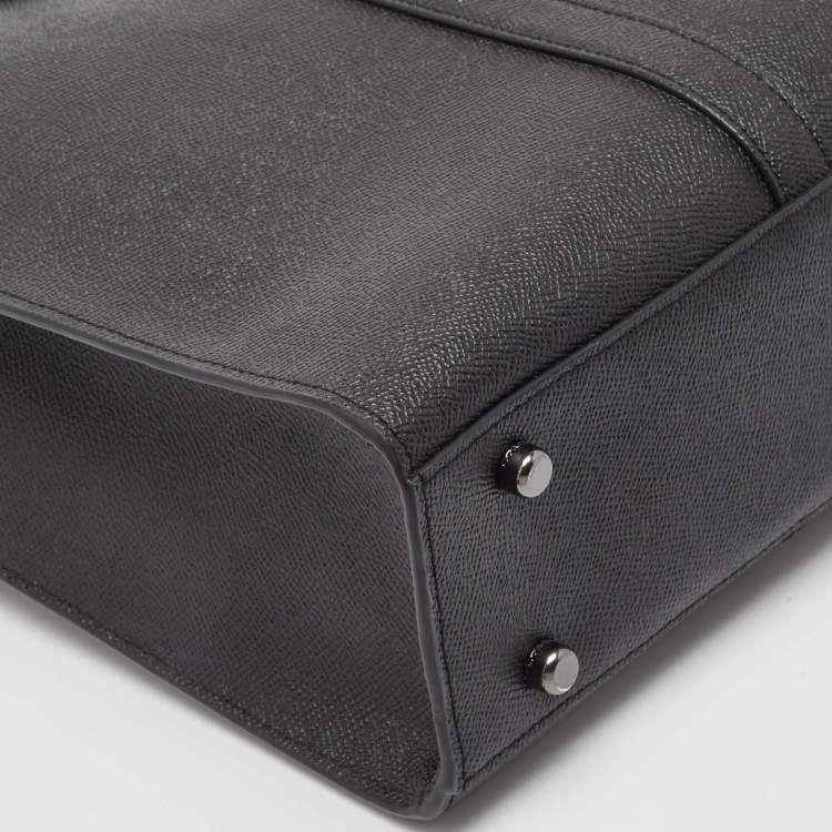 Pre Owned Coach Black Leather Gotham Folio Briefcase