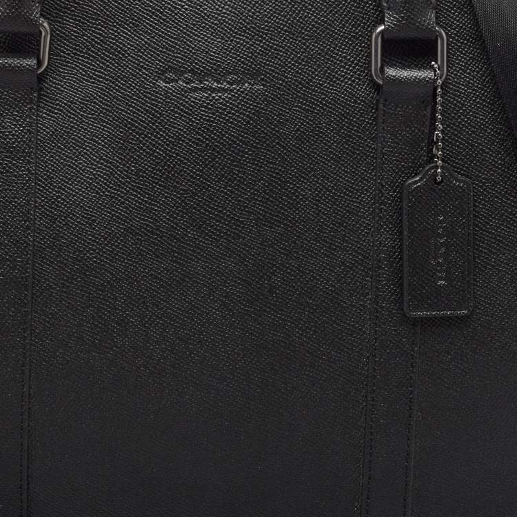 Pre Owned Coach Black Leather Gotham Folio Briefcase