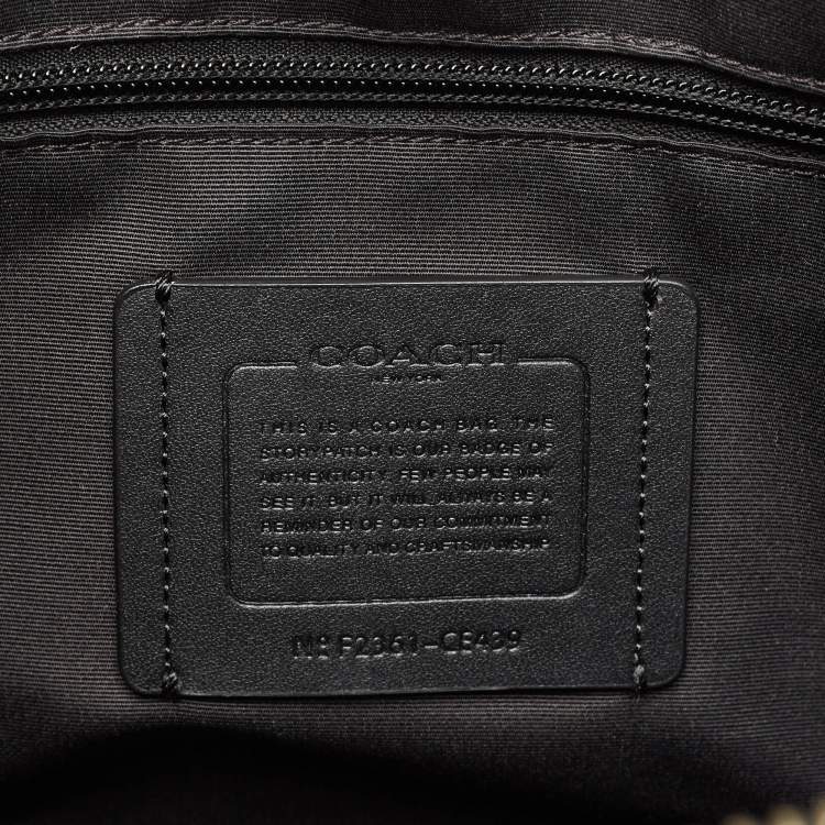 Pre Owned Coach Black Leather Gotham Folio Briefcase