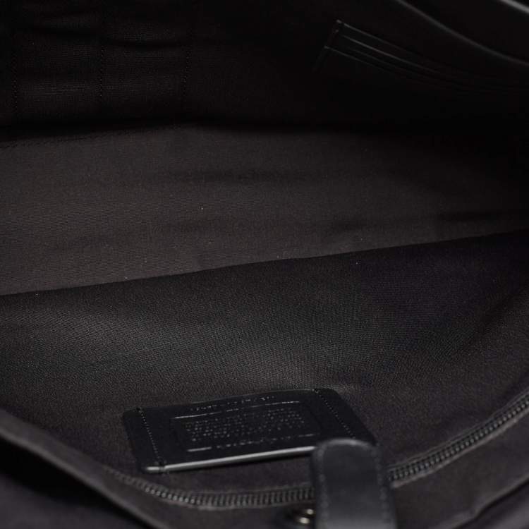 Pre Owned Coach Black Leather Gotham Folio Briefcase