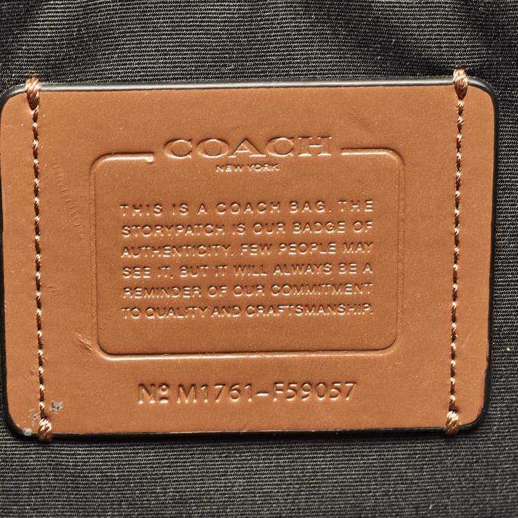 Pre Owned Coach Brown Leather Double Zip Metropolitan Briefcase Bag