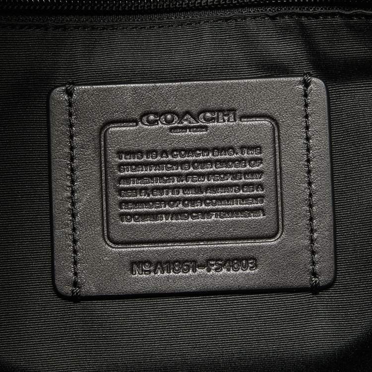 Pre Owned Coach Choco Brown Signature Coated Canvas Metropolitan Briefcase/Laptop Bag