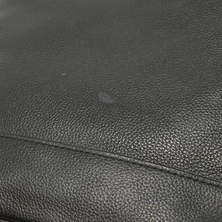 Pre Owned Coach Black Leather and Mesh Charles Sling Backpack