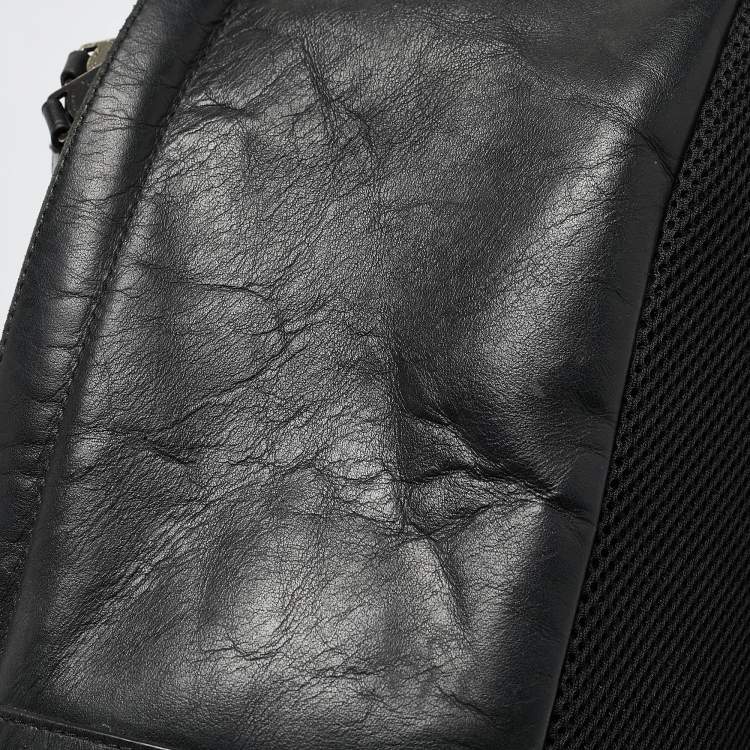 Pre Owned Coach Black Coated Canvas and Leather New Varsity Charles Backpack