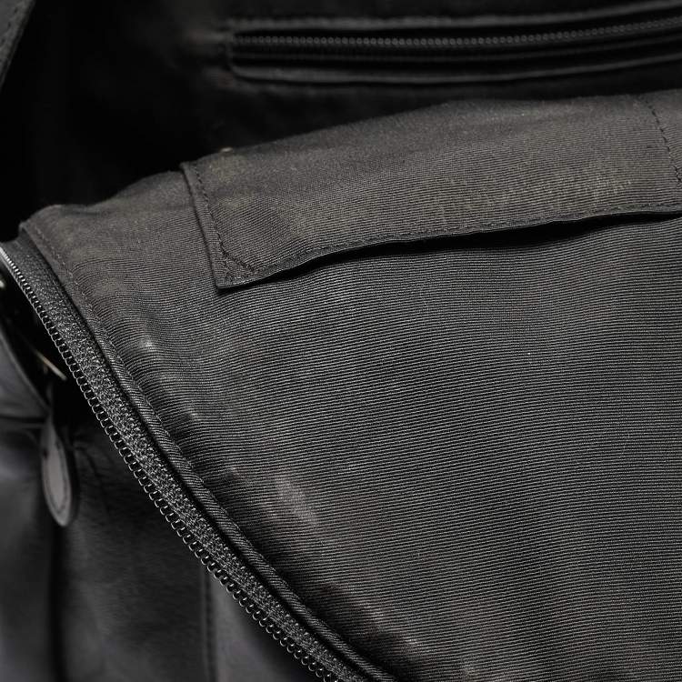 Pre Owned Coach Black Coated Canvas and Leather New Varsity Charles Backpack