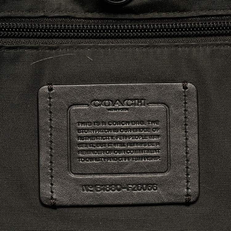 Pre Owned Coach Black Coated Canvas and Leather New Varsity Charles Backpack