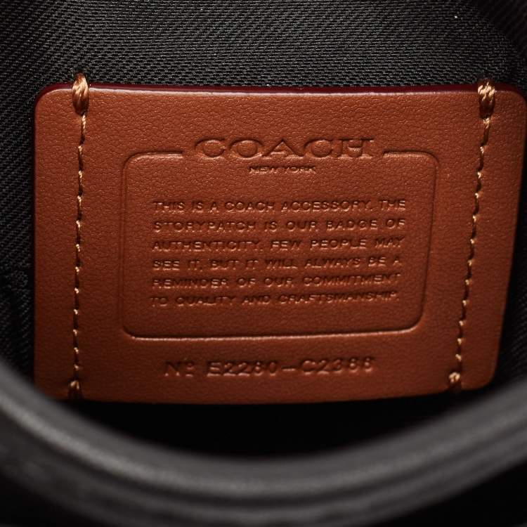 Pre Owned Coach Black Leather Charter North South Crossbody Bag