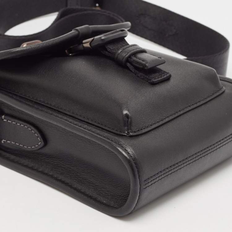 Pre Owned Coach Black Leather Charter North South Crossbody Bag