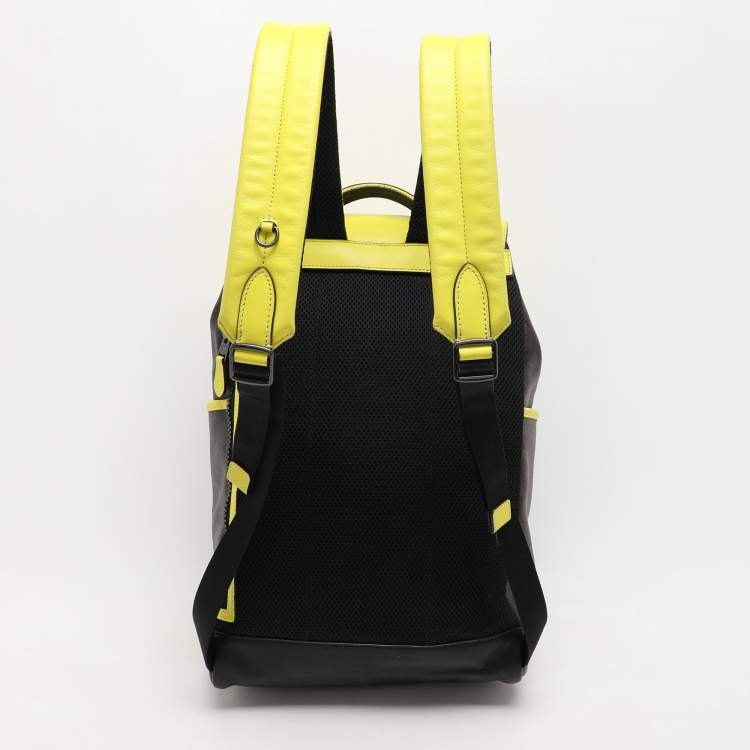 Pre Owned Coach  Colorblock Coated Canvas and Leather Track Backpack